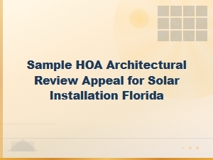 How to Appeal an Hoa Solar Denial in Florida
