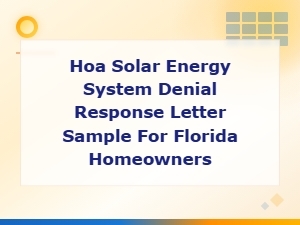 How to Challenge Hoa Solar Denials Under Florida Law