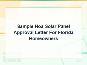 How to Write a Persuasive Hoa Solar Approval Letter