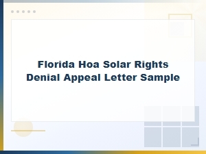 Florida Hoa Solar Rights Appeal Letter Sample